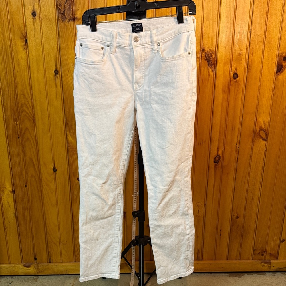 J. Crew Slim Boyfriend White Jeans